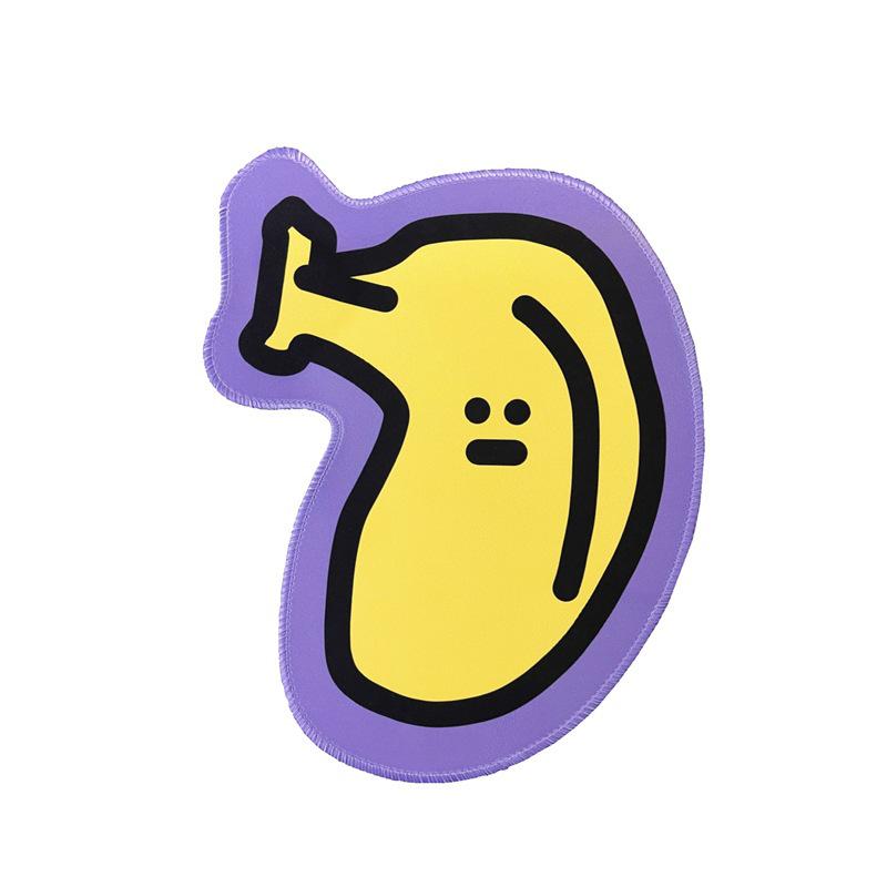 Quke Studio 3D Trendy Mousepad: Banana, Fries, Orange, Hamburger Design