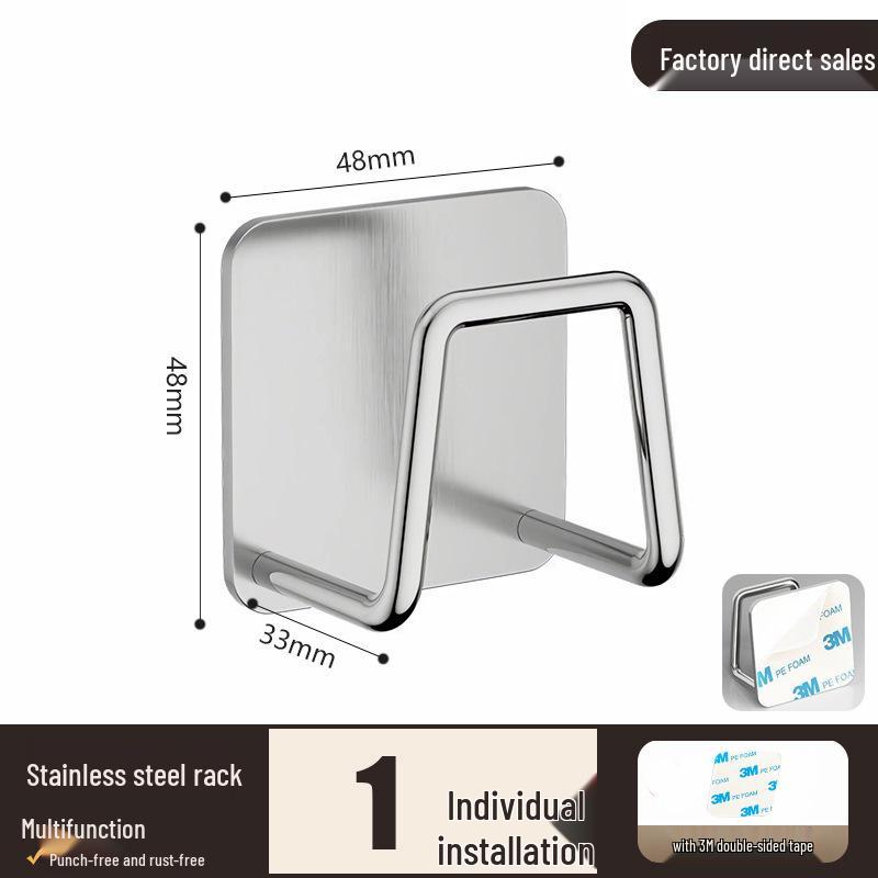 Stainless Steel No-Drill Sink Sponge & Dishcloth Drain Rack