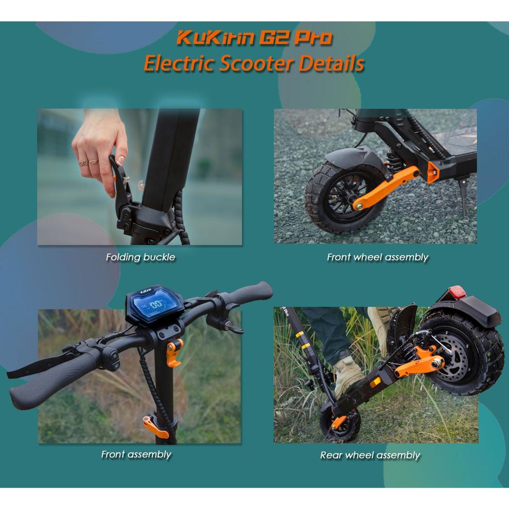 KuKirin G2 Pro VMP mit DGT-Zertifizierung, Elektroroller, 500-W-Motor, 48-V-15-Ah-Akku, 9-Zoll-Schlauchlosreifen