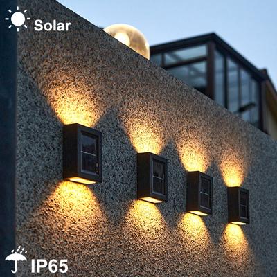 8PCS LED Solar Wand Lampe Im Freien Wasserdichte Oben und Unten Beleuchtung Garten Dekoration Solar Lichter Treppen Zaun Sonnenlicht Lampe