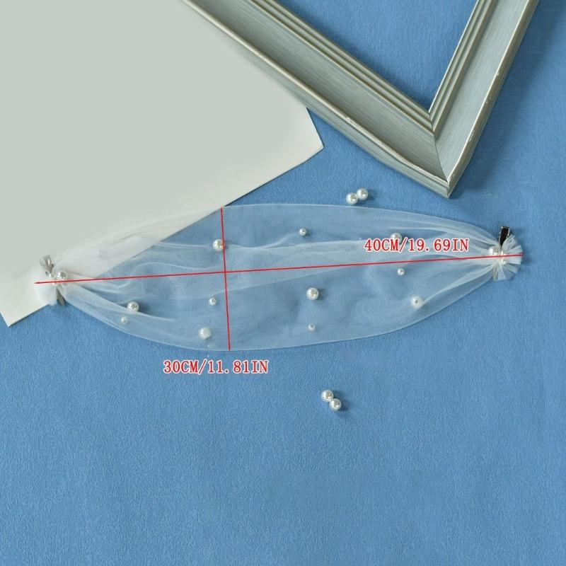 Pearls Embellished Headbands For Women Elegant Hair Accessory With NonSlip Design Soft Tulle Fabric For Weddings Parties