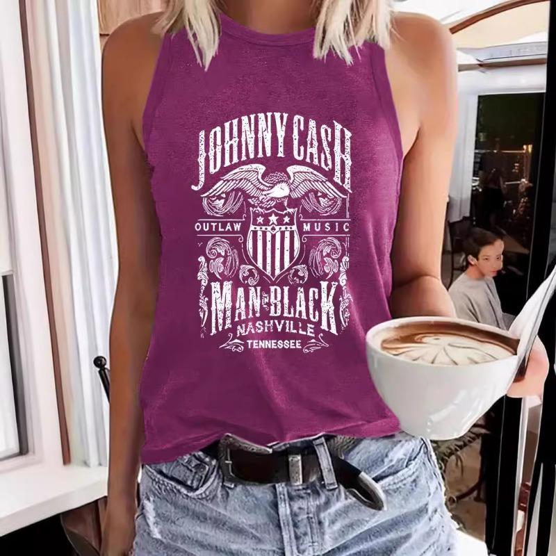 Tricou fără mâneci Top Pulover cu gât rotund Vestă pentru primăvară și vară