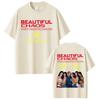2025 Nuova Katseye Beautiful Chaos Tour Maglietta Uomo Donna Hip Hop Moda Magliette Unisex Oversize Manica Corta