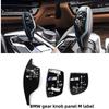 NEWM Logo Car Shifter Cover 3D Sticker For 123457 Series F01 F02 X1 X3 X5 X6 M3 M5 F30 F32 F48 Car Accessories