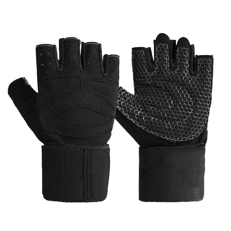 MKAS High Quality Women Man Sports Gym Gloves for Fitness Weightlifting Custom Logo Breathable Gym Gloves S чёрный