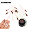 20 SZTUK 5/10/20 Sztuk Jednorazowe 5/10 Do Salonu Manicure Pędzelek do Lakieru do Paznokci do Butelki z Lakierem 15ml Wymienny Pędzelek Brązowe Włosie