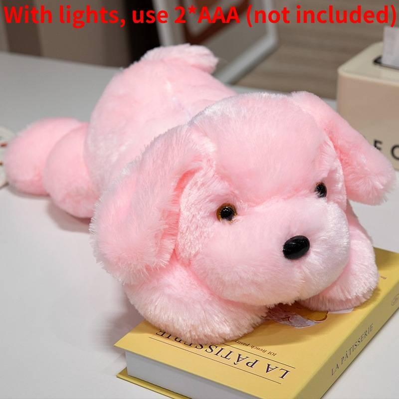 Dog Glowing Color Plush Toy Animal Puppy Stuffed Doll Decorations Kids Gift