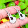 Natürlicher Amethyst Edelstein Handgefertigter 925 Sterling Silber Ohrring 1,73" d1y30