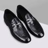 Men's Versatile Casual Leather Loafers: Trendy, Breathable, Slip-On Shoes with Soft Soles.
