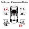 Car Tyre Pressure Monitor With 4 External Sensors T12 Car Tire Pressure Monitoring System 0-3.5Bar Solar USB TPMS