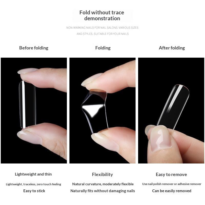 240pcs Sandwich Dual Nail Forms Coffin Nail Molds 15 Sizes Set for Salon Acrylic Gel Extension Manicure Tools