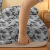 1 Simple Modern Butterfly Printed Matte Fitted Sheet, Bedroom Printed Bed Cover, Bedding (Excluding Pillowcases)