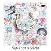 50 Wings Ins Wind Stickers White Small Fresh Cute Guka Girl Decoration Mobile Phone Water Cup Hand Account Stickers