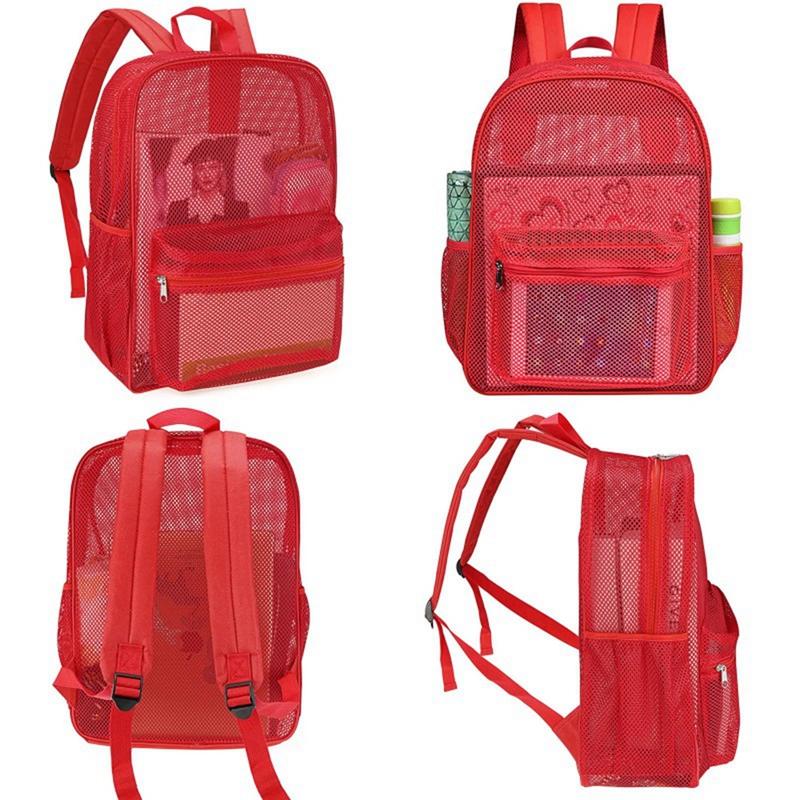 Beach Mesh Transparent Backpack Swim Bag