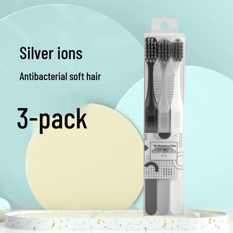 Calf Adventure Silver Ion Ultra Soft Toothbrush - 3 Pack