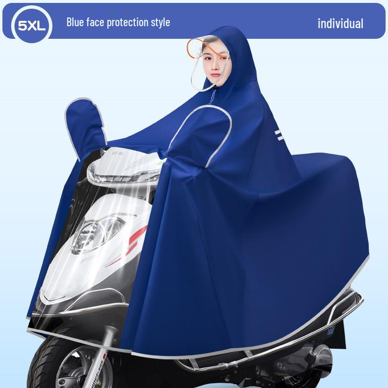 Unisex Electric Car Raincoat: Long, Full-Body, Extra Thick, Waterproof Poncho for Motorcycle Use
