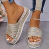 Fashion 2025 New Ladies Shoes Open Toe Women's Slippers Fashion Outdoor Casual Summer Plus Size Light Comfortable Platform Slippers