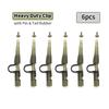 6pcs Carp Fishing Accessories Heavy Duty Clip With Pin Tail Rubber For Heavy Leads Over 200g With All Size 8 Swivels Carp End Tackle