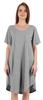 Inkmeso Noční košile pro ženy s krátkým rukávem W Noční košile s kulatým výstřihem Jersey tunika