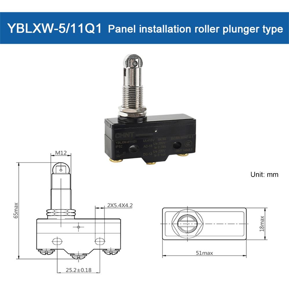 1Pcs 250VAC Travel Switch Microswitch  for Mechanical Travel Limit Control