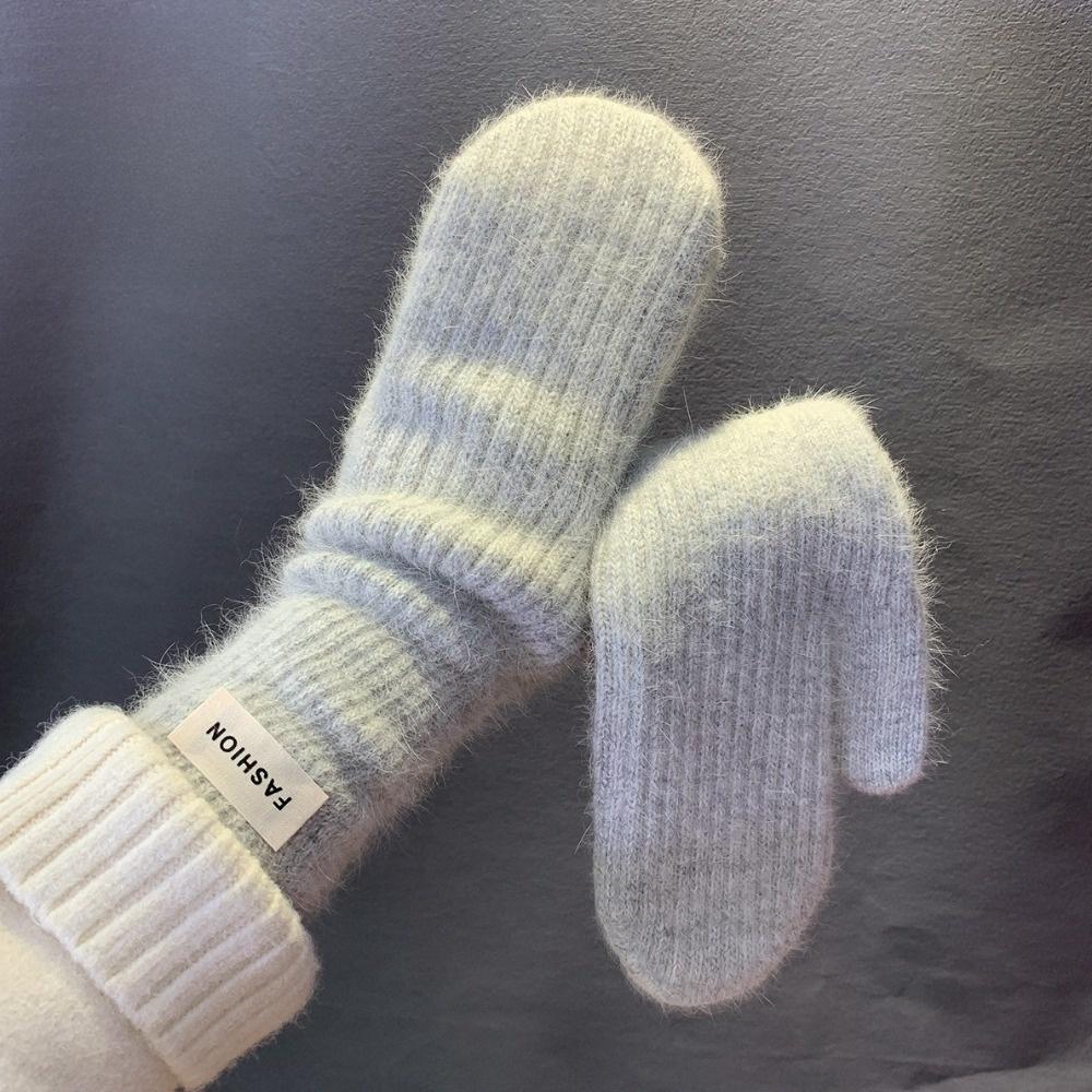 Thick Thermal Winter Warm Mittens Plush Material Plush Soft Gloves Warm Thermal Gloves Cycling