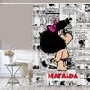 Cartoon Mafalda Bathroom Shower Curtain Shielding Partition Shower Curtain Quick Dry Can Be Scrubable Light Opaque Bath