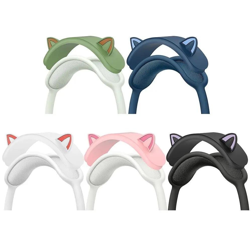 Silicone Headband Cover Decorative lovely Cat Ears Design Headband Protector Suitable for AirPods Max Headphone Accessories
