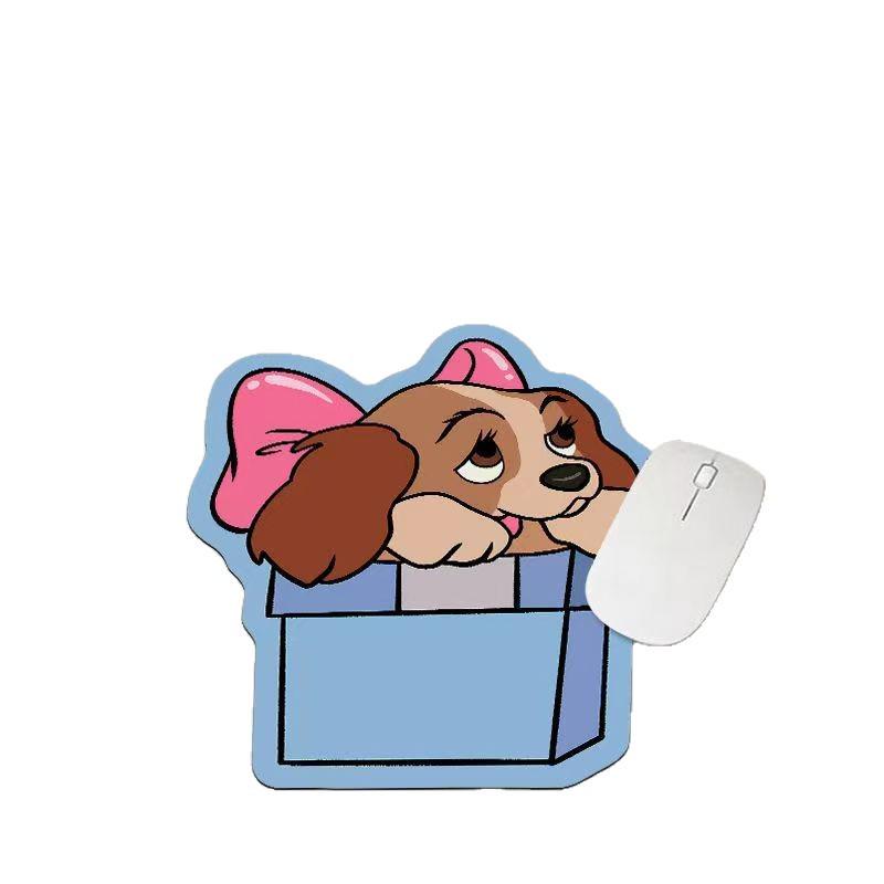 Marie Cat Heart-shaped Alien Mouse Pad - Small, Non-slip, Wear-resistant, Easy-to-clean Laptop Desk Mat.