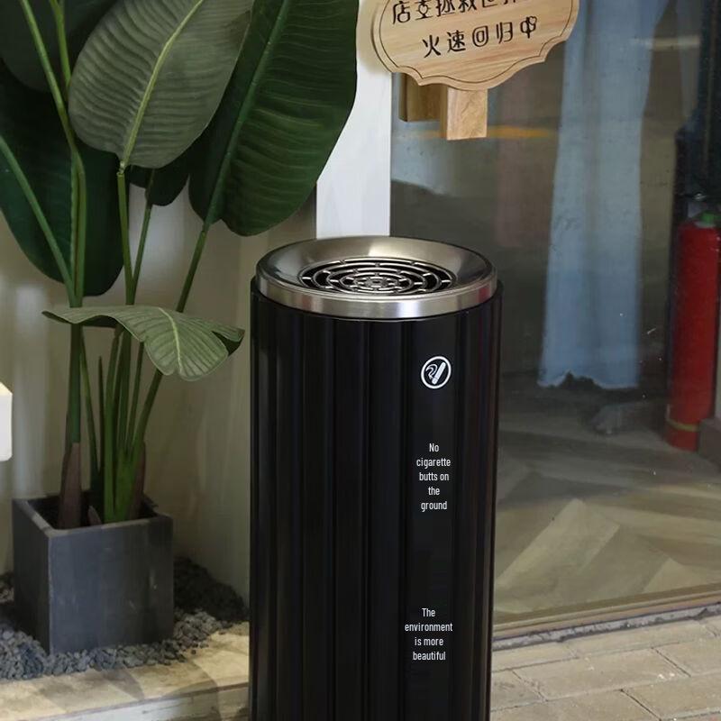 Commercial Standing Smoking Waste Bin with Ashtray