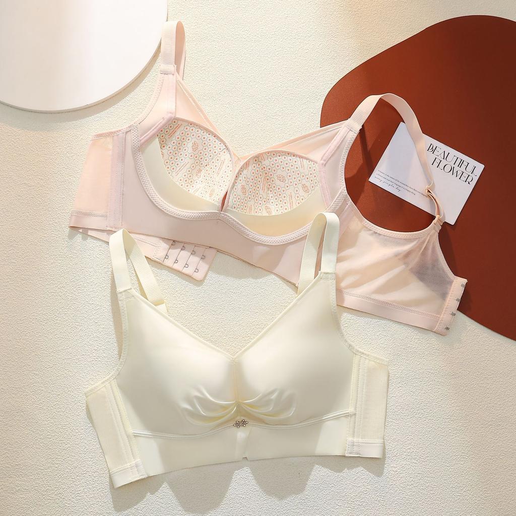 Small Breasts Gather Comfortably Medium and Thick Cup Adjustable Bra No Steel Ring Sexy Smooth Upper Support Anti-sagging