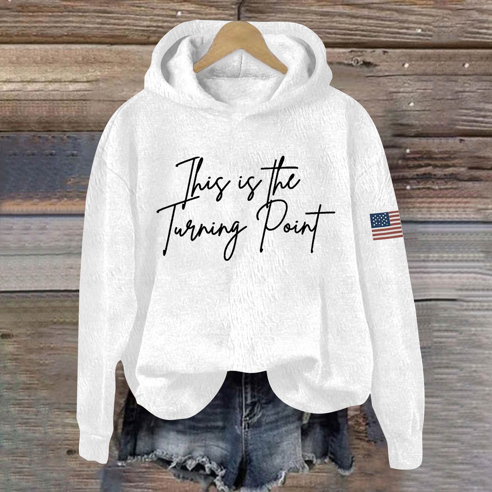 

Женская модная повседневная толстовка с длинным рукавом, принтом и круглым вырезом M