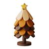 Christmas Tree Trivet Mats Set Heat-Resistant Wood Tripod Pot Holder Stain Resistant Table Protectors for Kitchen Dining