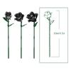 12 stuks Zwarte Roos Bouwstenen Plant Boeket Gesimuleerde Rozen Bloemen Gotische Decoratie Kinderen DIY Speelgoed Volwassen Romantische Cadeaus