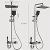 Stainless Steel Bathroom Showerhead Set Thermostatic Digital Display Showerhead Piano Key Advanced Shower Set