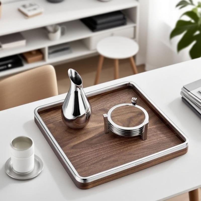 Wooden Tray Living Room Desktop Decoration Plates Entrance Hall Desktop Organize Trays Modern Home Decoration Accessories