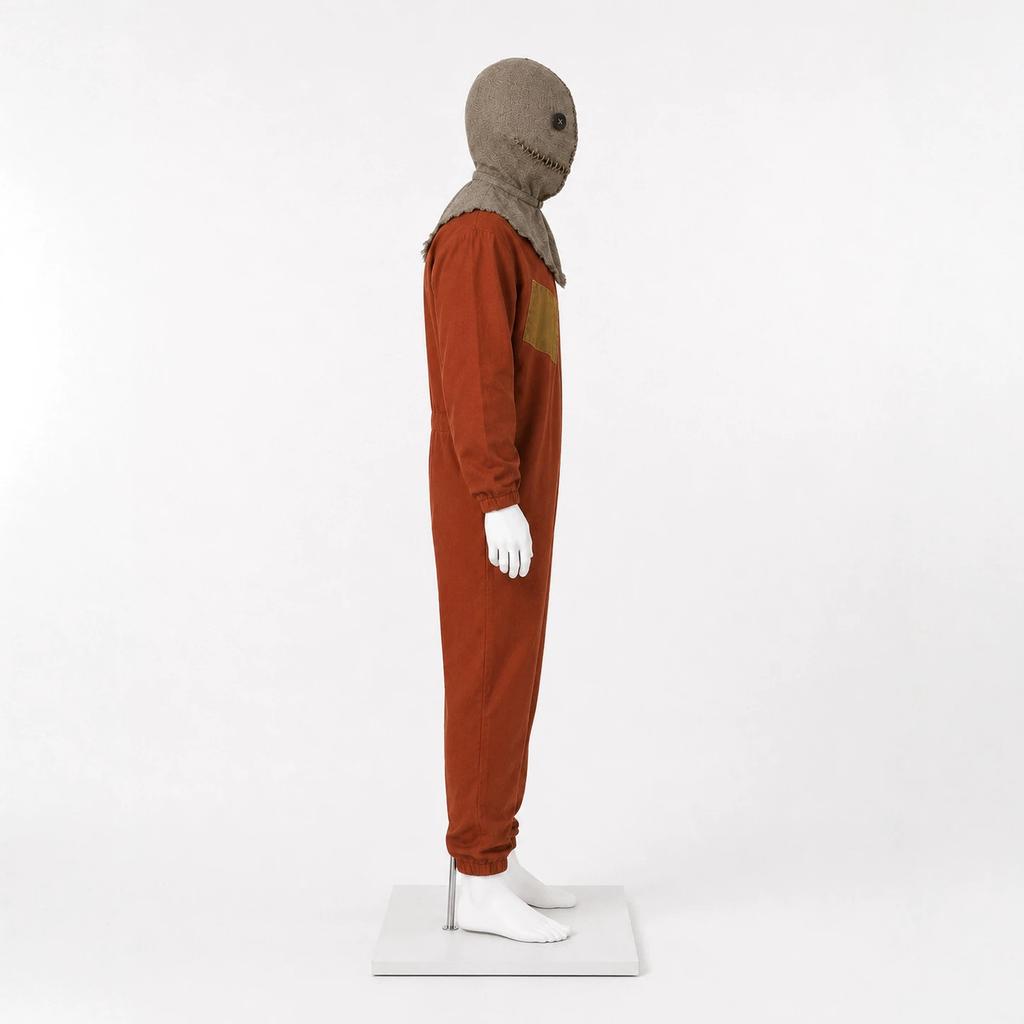 Halloween Scarecrow Sam Cosplay Jumpsuit, Trick or Treat Full Set Role Play Outfit