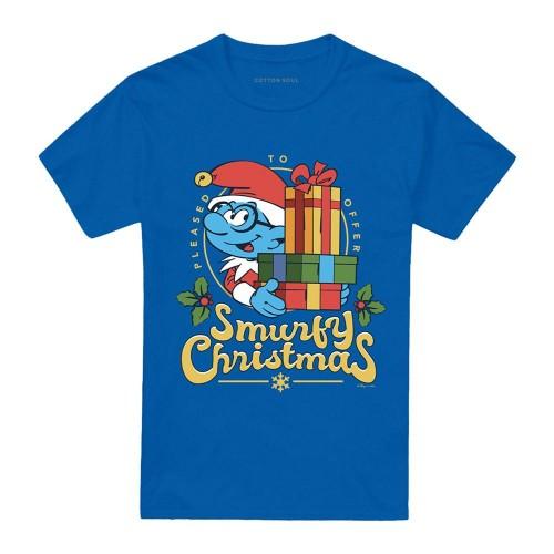 Smurfarna Unisex Vuxen Smurfig Jul Smart Smurf T-shirt