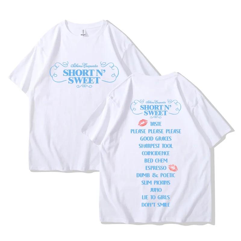 Sabrina Carpenter Short N Sweet T Shirt Fashion Unisex Women Hip Hop Retro Taste Tour Tshirt Unisex Vintage Tee Shirts