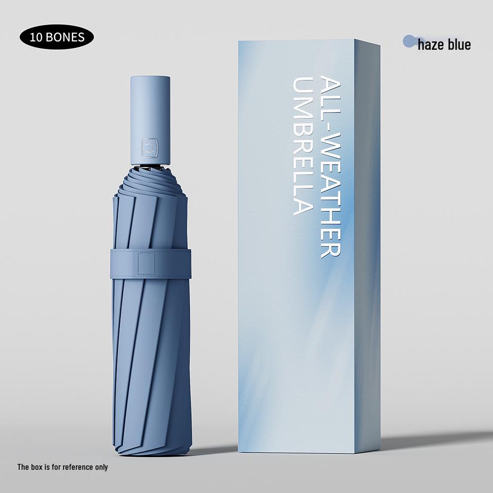 High-End Automatic Folding Sun & Rain Umbrella for Men - Large Size Sunscreen Sunshade