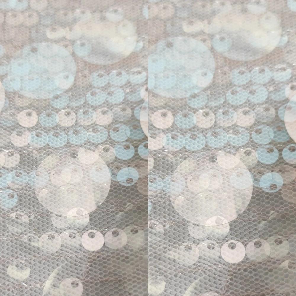 1yards 5+18mm Silver Shiny Beaded Fabric for DIY Sewing Stage & Costume Dress Background Clothing Supplies Handmade DIY Etc.