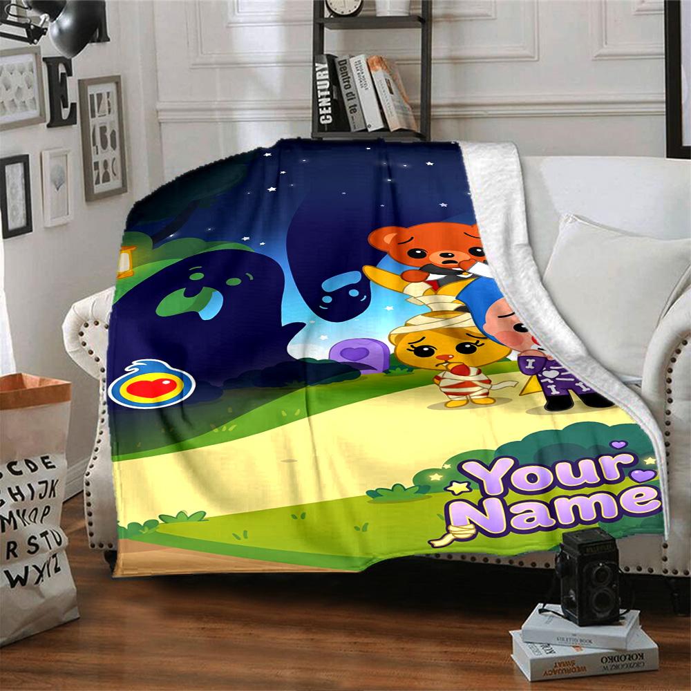 Plim Plim Customize Your Name Blanket Multi-purpose Customizable Blanket Comfortable Throw For Office Home Decor Picnics Bedding for All Occasions
