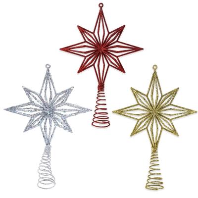 Sturdy Recyclable Metal Star Tree Toppers Holiday Decoration Resistant To Tipping And Corrosions