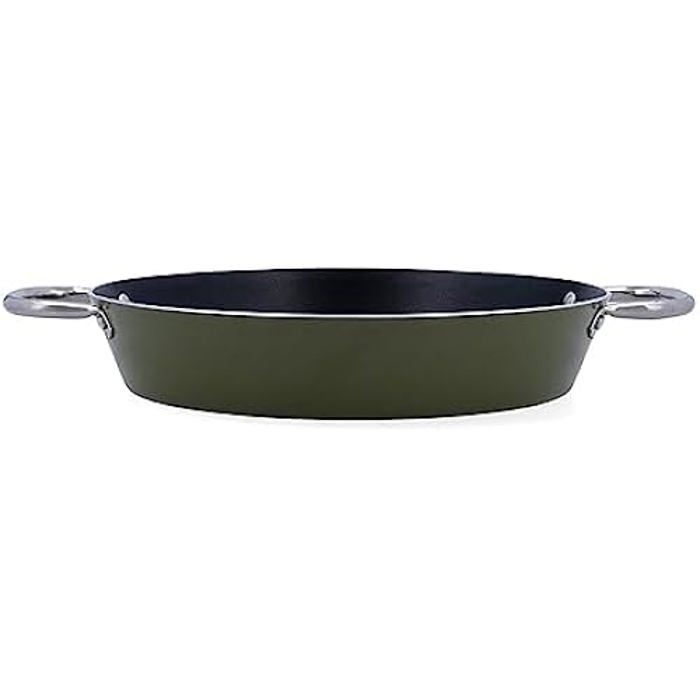 Quid Naturalia Boîte à riz en aluminium pressé 32 x 5 cm Vert