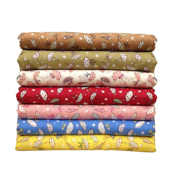 

7 шт./набор Ткань для квилтинга Цветочный Зонт с принтом DIY Шитье Рукоделие Хлопчатобумажная ткань