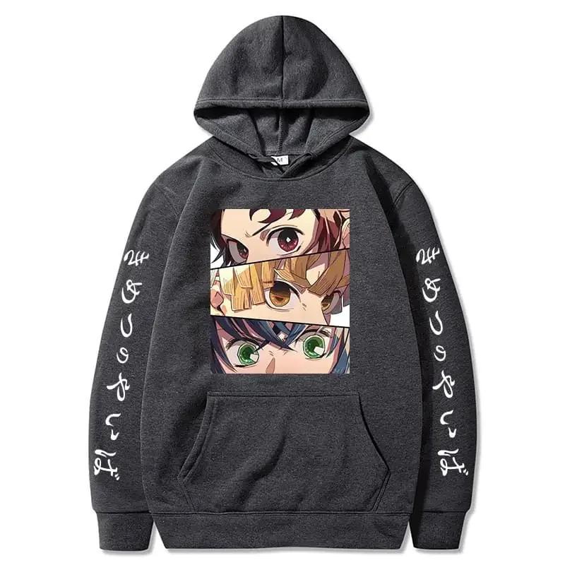 Anime Hoodies Men Autumn Winter Long Sleeve Harajuku Unisex Pullover Fashion Casual Hooded Sweatshirts Tops