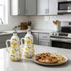 Ceramic Olive Oil Dispenser Leak-proof Vinegar Can Retro Style Seasoning Bottle  for Home