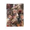 Funny Monkey Cartoon Throw Fashion Blanket for Couch  Soft Fuzzy Plush Fashion Blanket  Multi-size Bedspreads for All Seasons