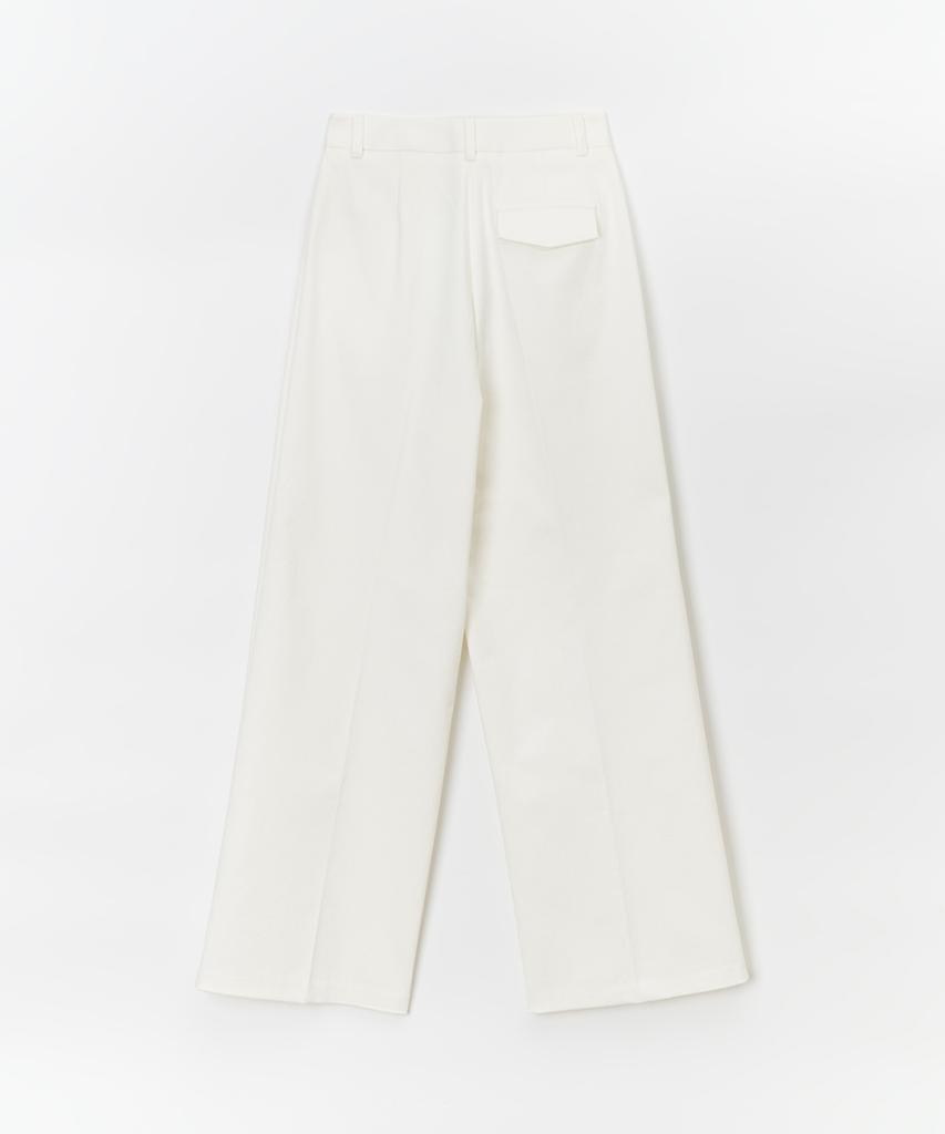 JBYRARA Double Rib Wide Fit Cotton Pants_White