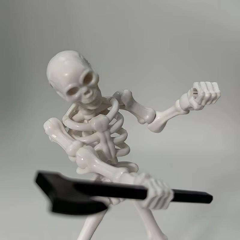 Halloweenské Hračky Dekorace Vícekloubová Pohyblivá Kostra Akční Figurka Zbraň Vhodné Pro Dummies Šťastná 13 Akční Figurka Příslušenství