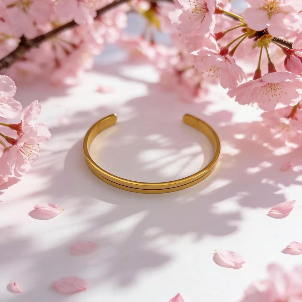 Geometric C-Shaped Open Groove Titanium Steel Bracelet for Men & Women - Non-Fading, Personalized Engraving, Couple-Style.